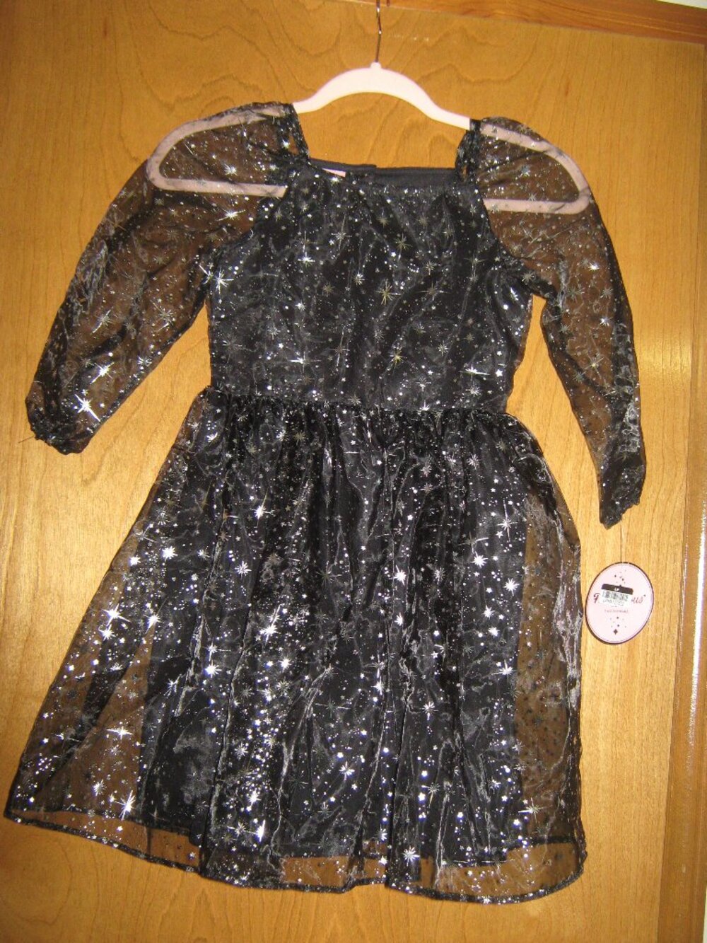 NWT FAOabulous Girl's Size 8 Fao Schwartz Metallic Mesh Starry Dress